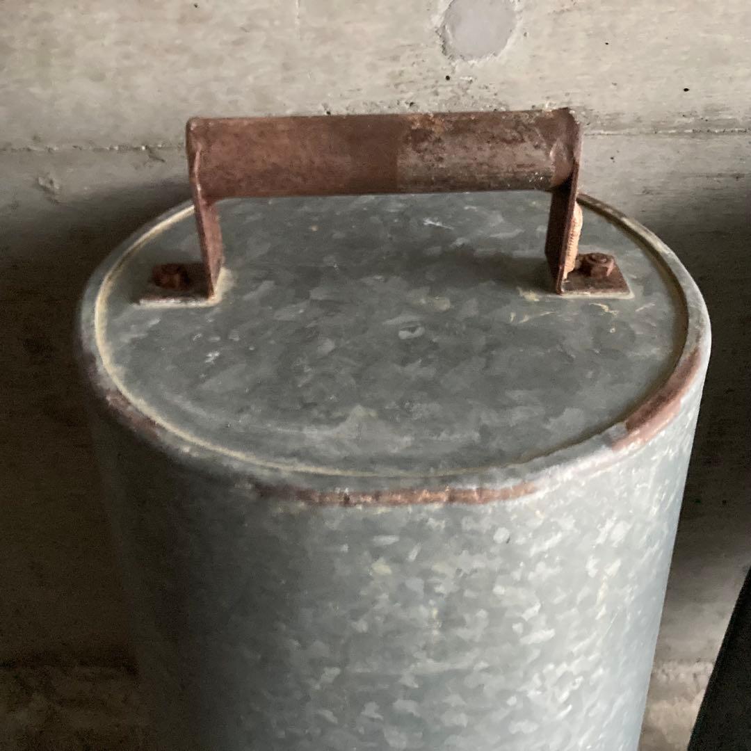 バケツ スコップ 穀物 藁 ブリキ 金属 2点 農具 古道具 シャビー レトロ