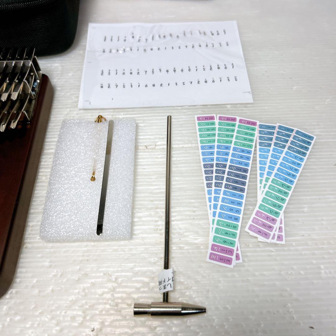 スミヤカ 月猫 カリンバ 34音 木製 親指ピアノ ケース 付属品付き