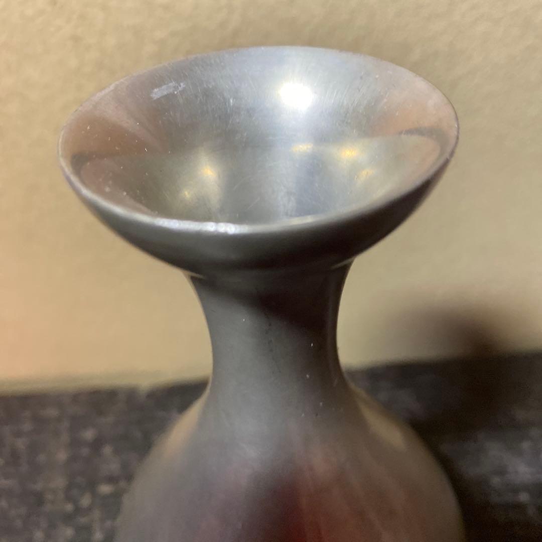 錫徳利D 京錫源製　8cm16.5cm 380g