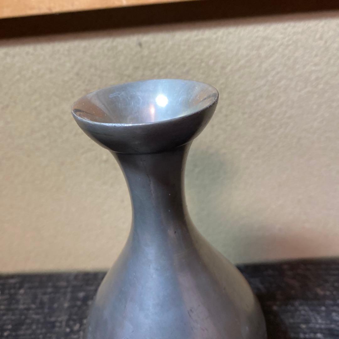 錫徳利D 京錫源製　8cm16.5cm 380g