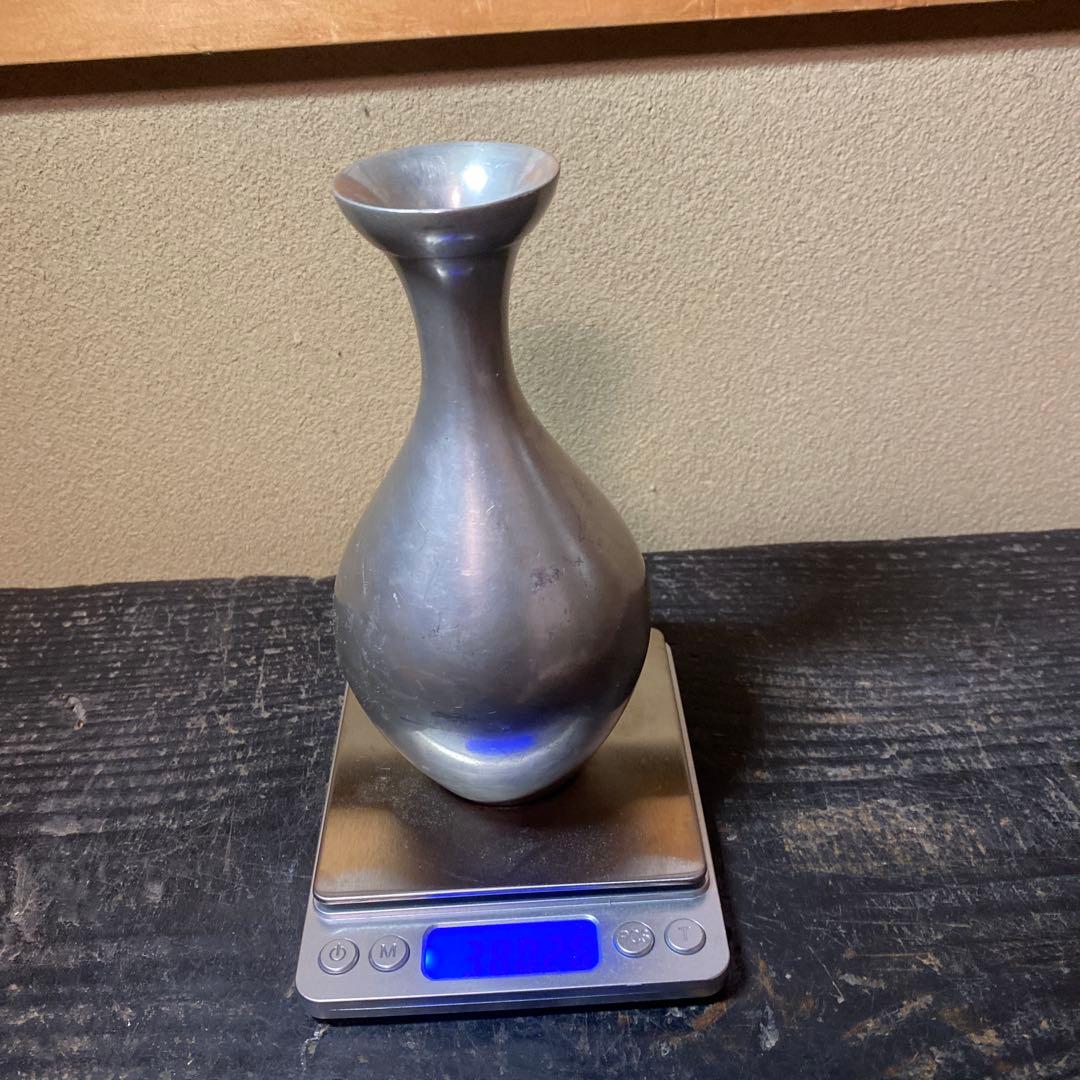 錫徳利D 京錫源製　8cm16.5cm 380g