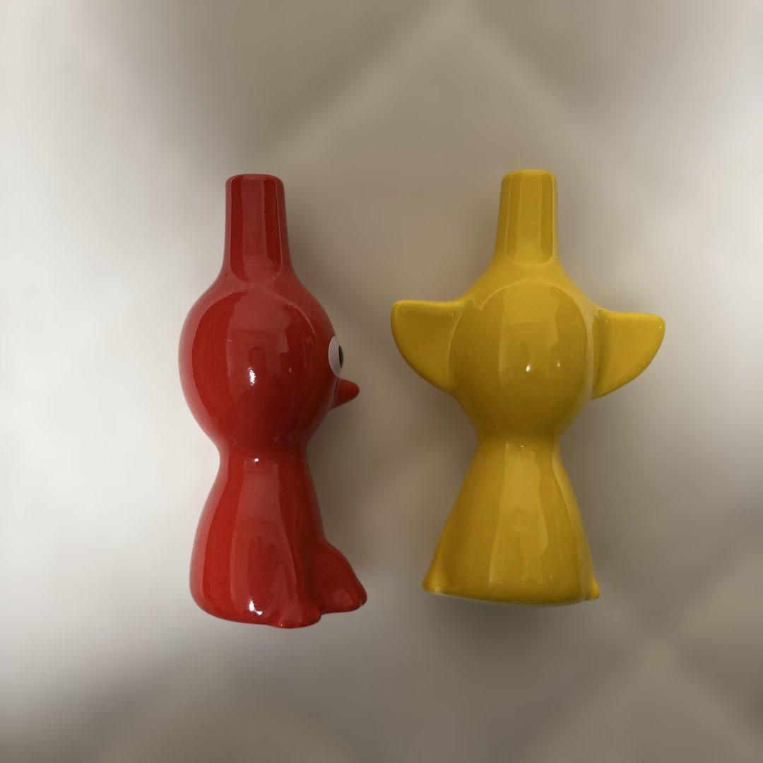 黄赤ピクミン花瓶