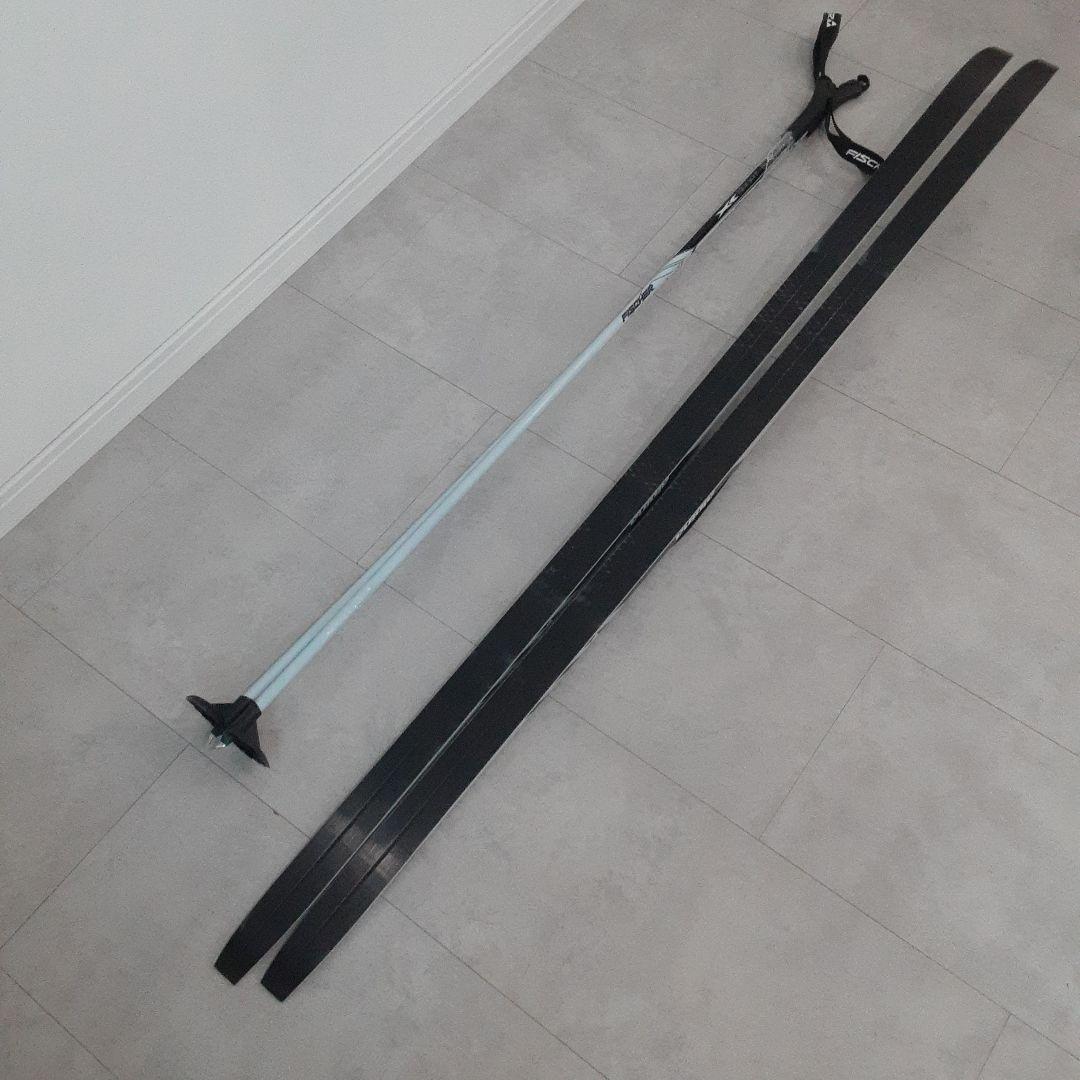 Alpina アルピナ Touring クロカン スキー板 178 ストック付き