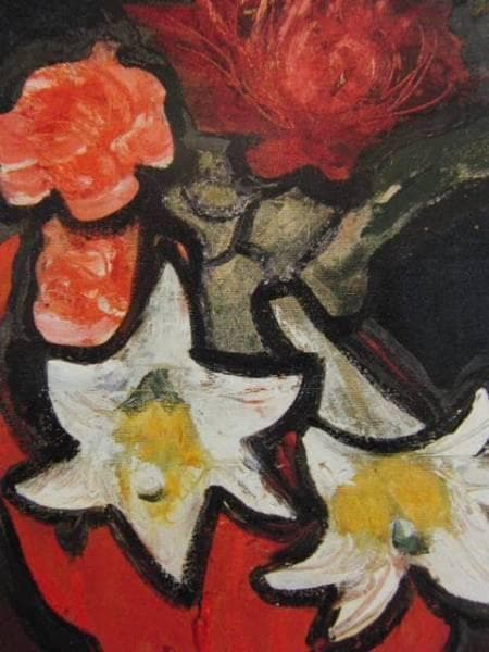 林　武、百合、希少画集画、新品高級額・額装付、状態良好