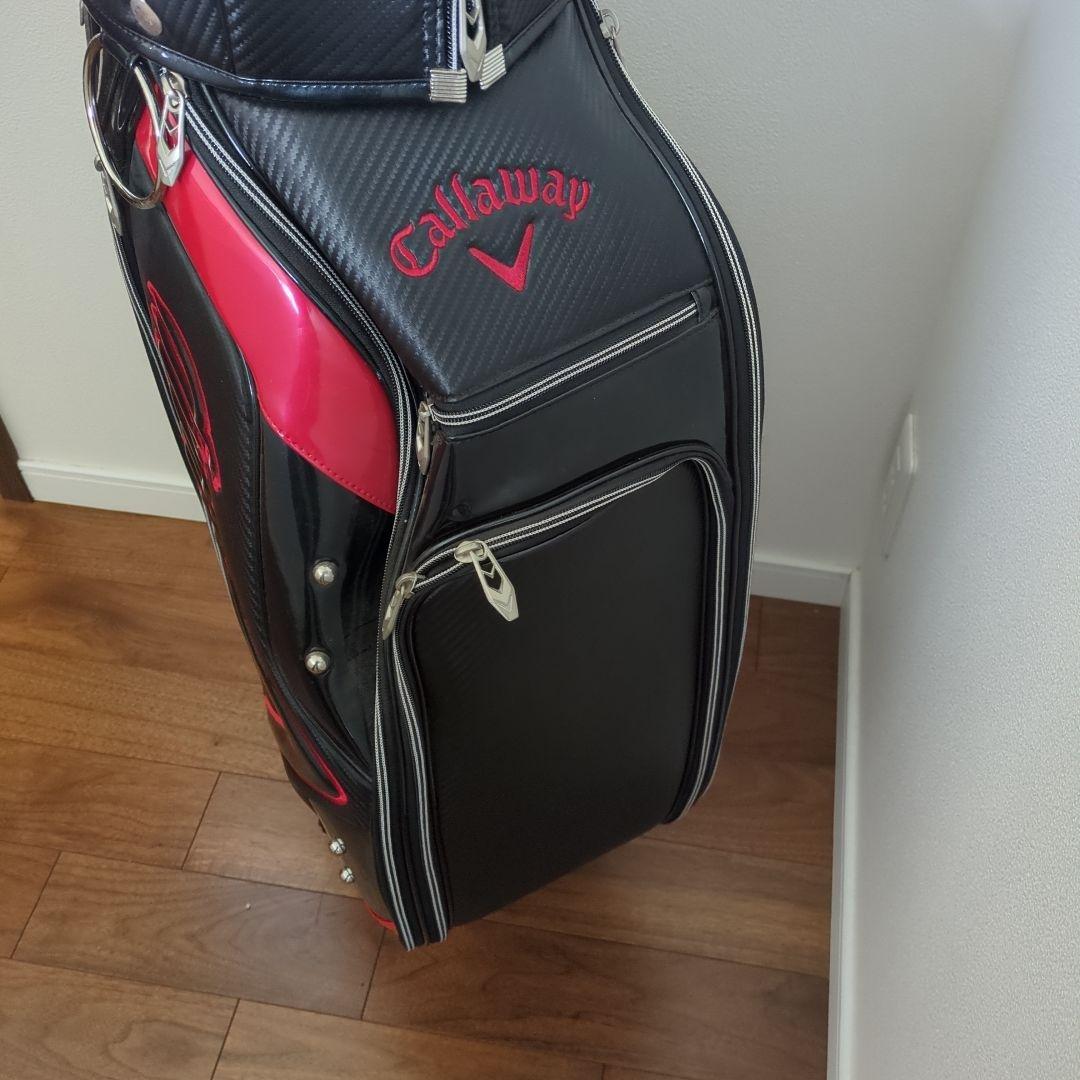 未使用　キャロウェイ　ゴルフバッグ　キャディバッグ　メンズ　ブラックレッド赤黒