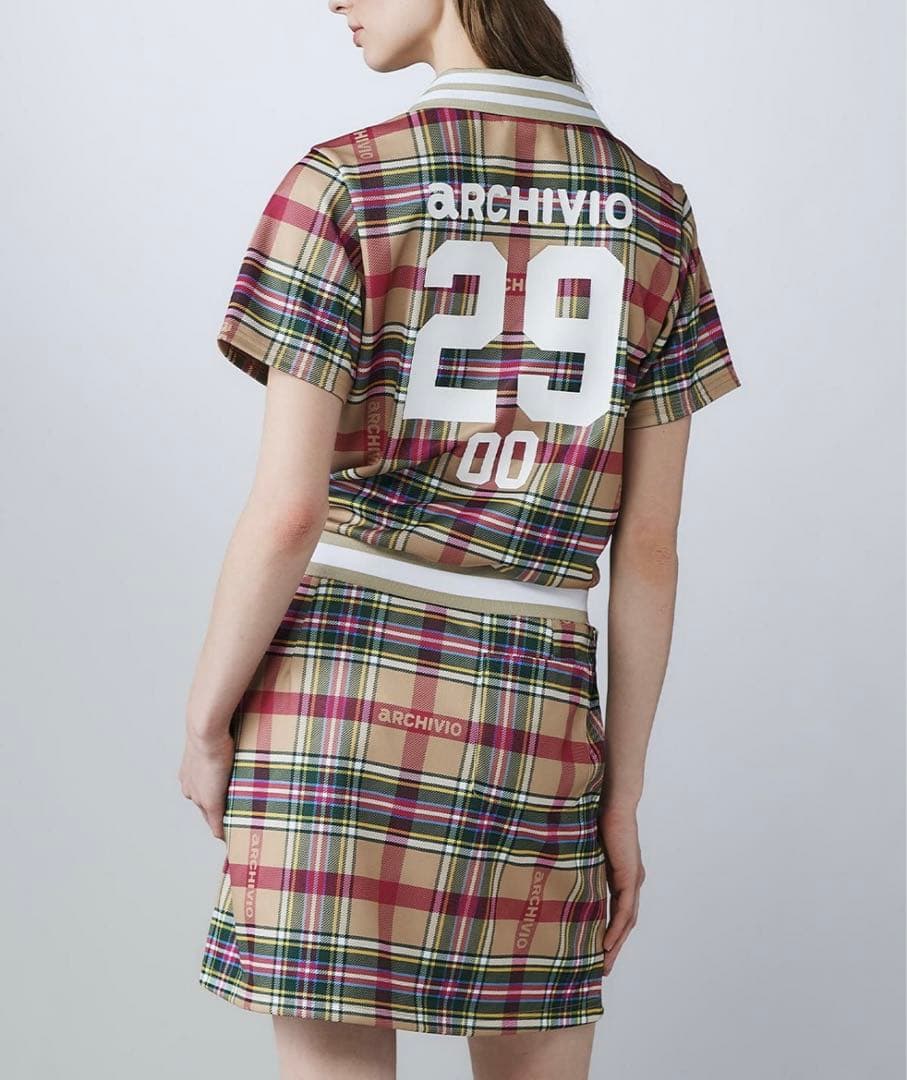 archivio 25年新作秋モデル チェック柄ワンピース 38(M)
