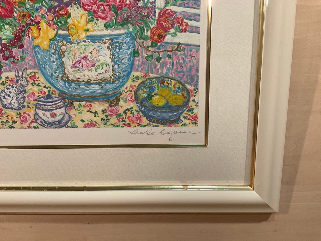 レスリー・セイヤー　「フレグラントブーケ」　シルクスクリーン　直筆サイン有り