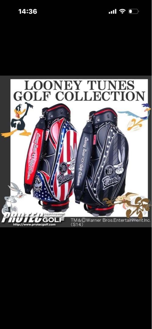 【新品・未使用】ルーニーテューンズ　 キャディーゴルフバッグ