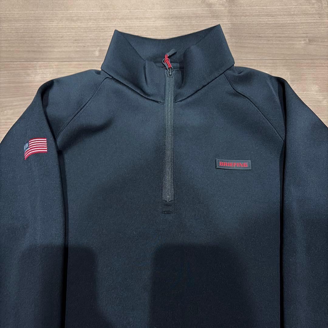 BRIEFING ブラック ハーフジップ