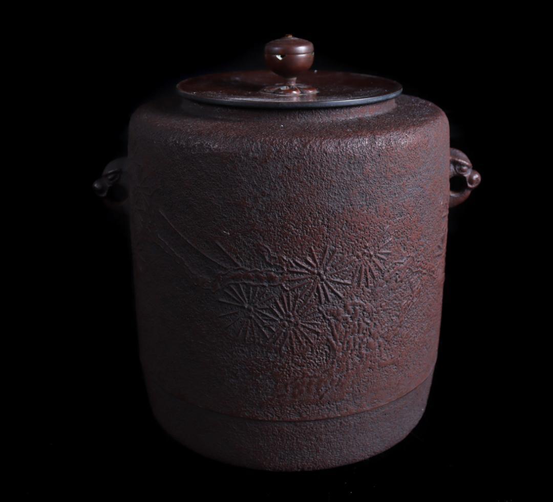 V*a様 茶道具 釜師 大國藤兵衛 松紋 筒釜 野々田商店 風炉型電熱器 織部