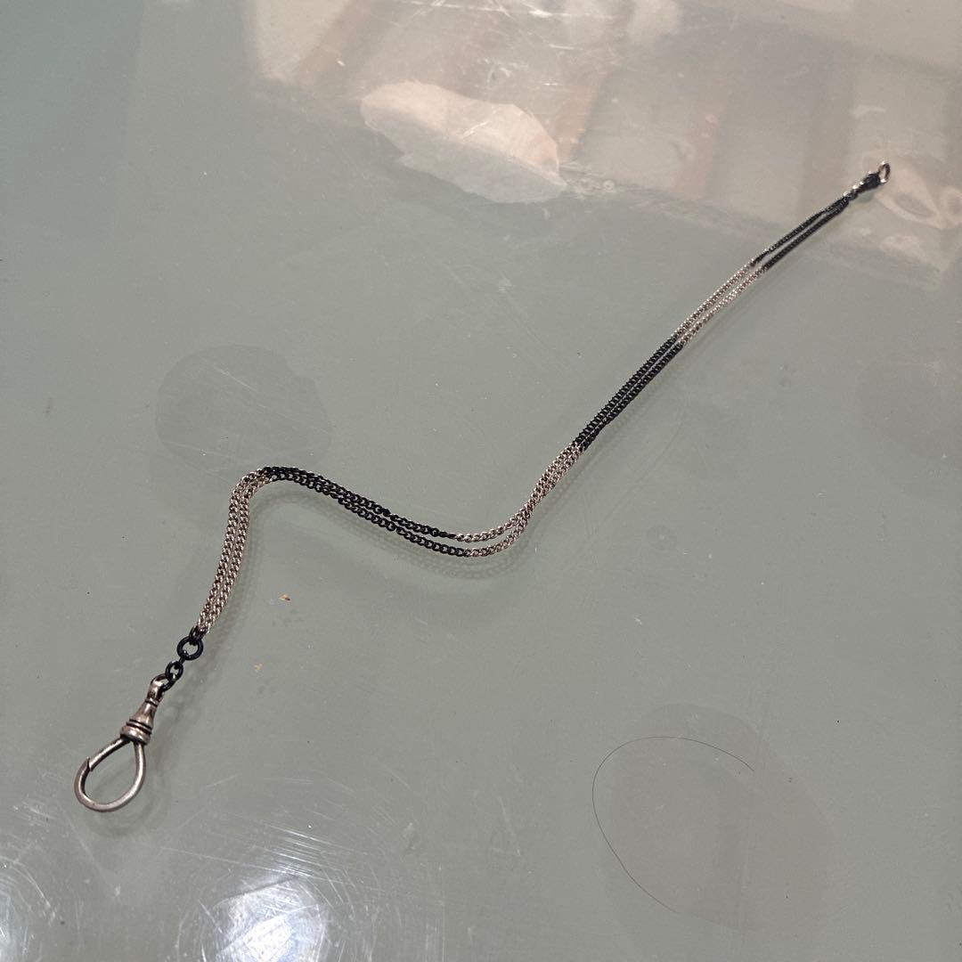 シルバー ブラック チェーン アクセサリー 約31cm