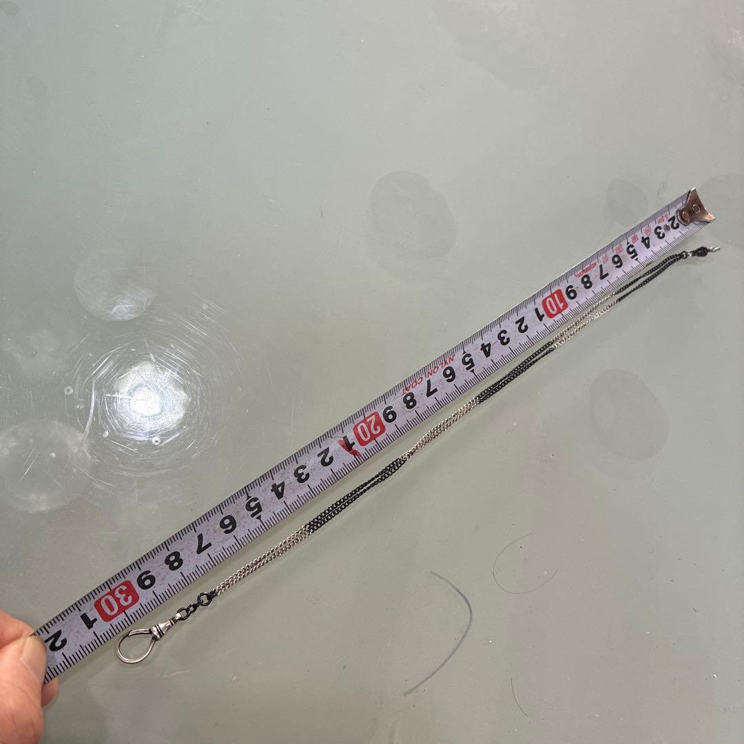 シルバー ブラック チェーン アクセサリー 約31cm