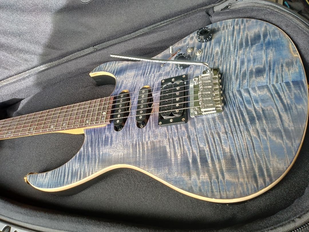 ９０年代　純国産　レア！　フレイムメイプル エレキギター　中信楽器製造