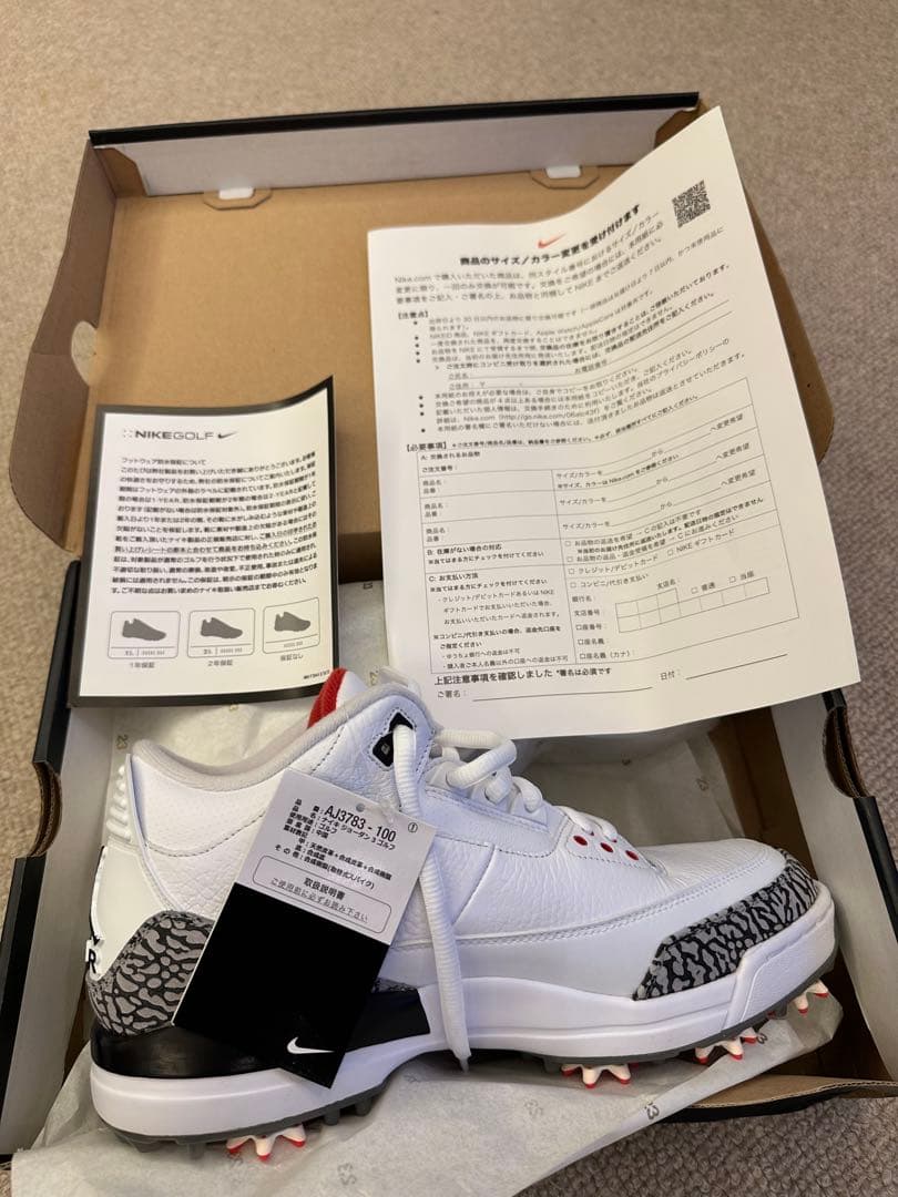 Air Jordan 3 ホワイト/レッド スニーカー Jordan