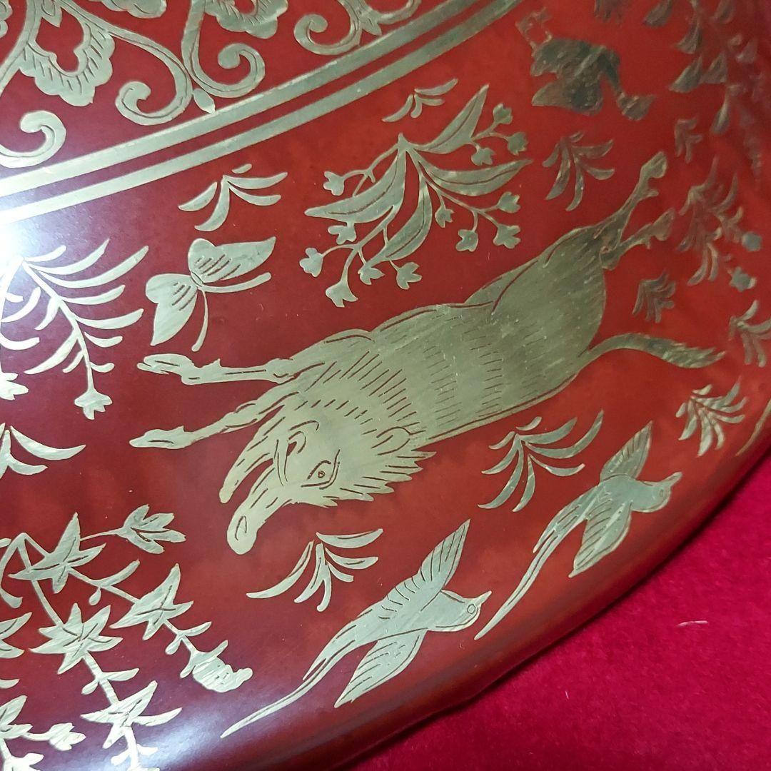 朱金蘭正倉院狩猟図大皿