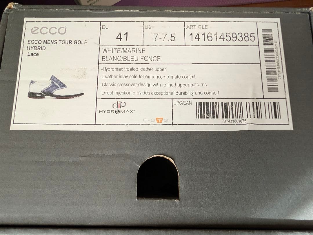 新品 ecco tour hybrid lace 41 エコー ゴルフ シューズ