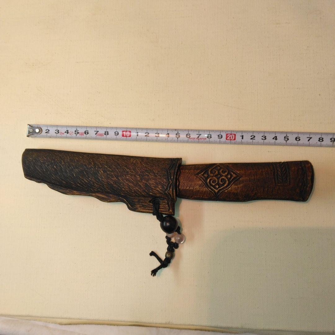 アイヌマキリ　木製彫刻　北海道。