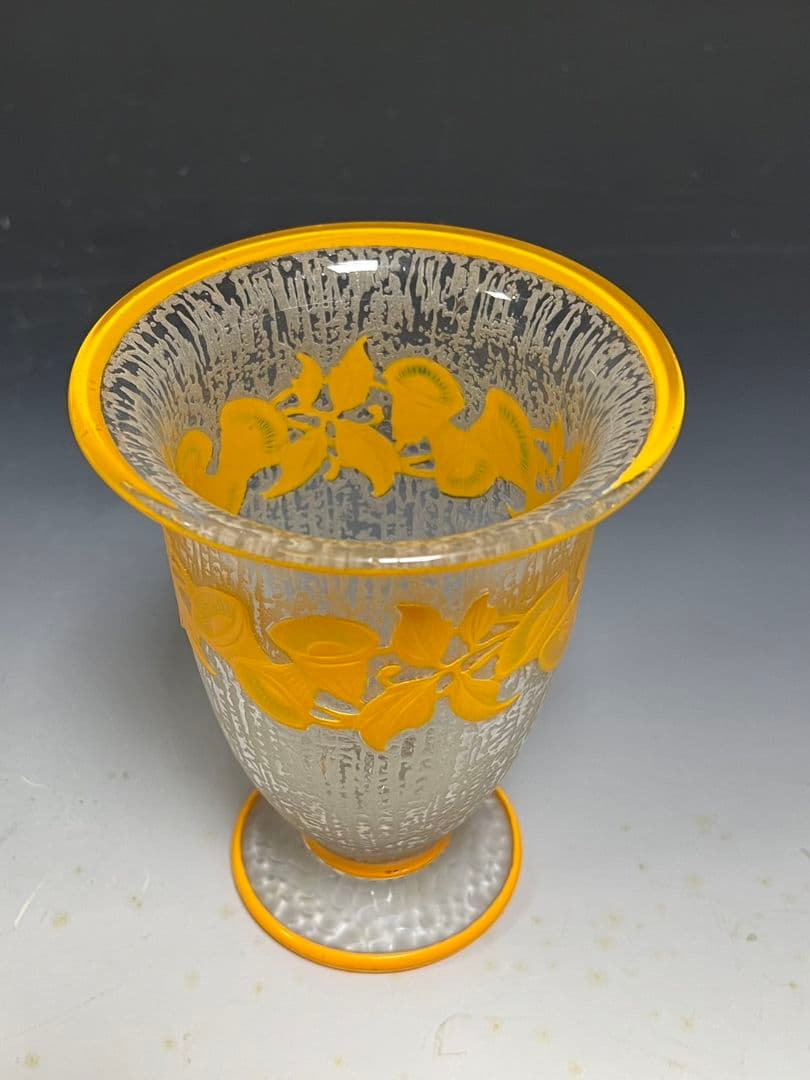 ドーム ナンシー Daum Nancy 蔓草連続文花入　本物保証