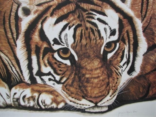 ジャッキーマリーヴォーグ「リクライニングタイガー」オフセットリト,希少