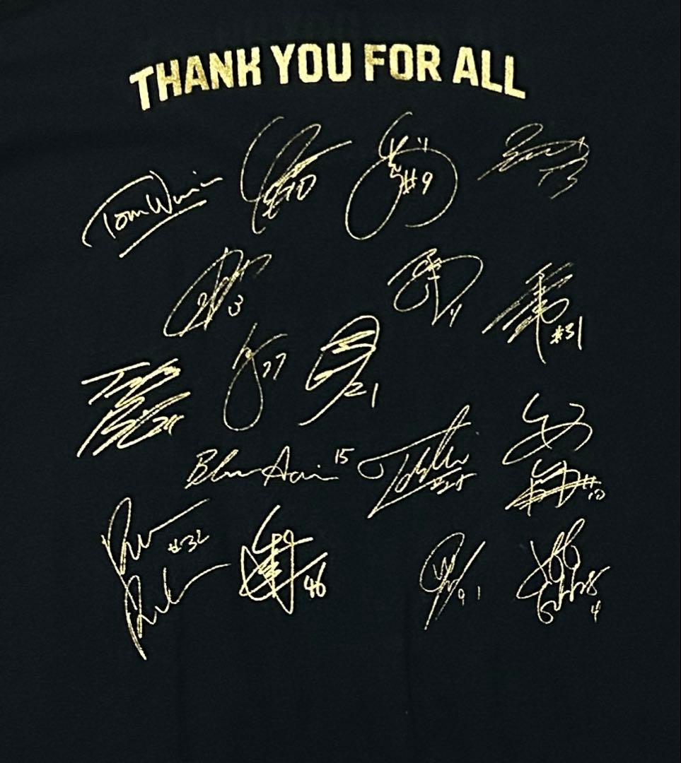 栃木サンブレックス　B1リーグ初代優勝　全選手サインTシャツ　M