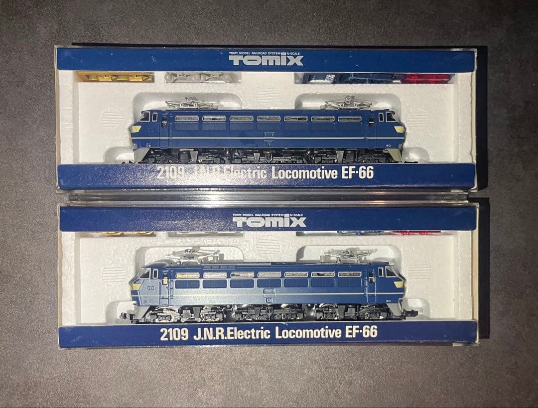 TOMIX EF-66 電気機関車 2両セット　自動車輸送用トレーラー2両セット