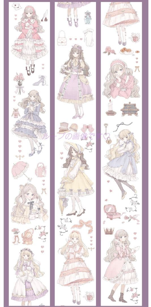 ✩SALE✩再販✩J227＃萝莉桃乐丝(PET)野葵切り売り海外人物マステ女の子