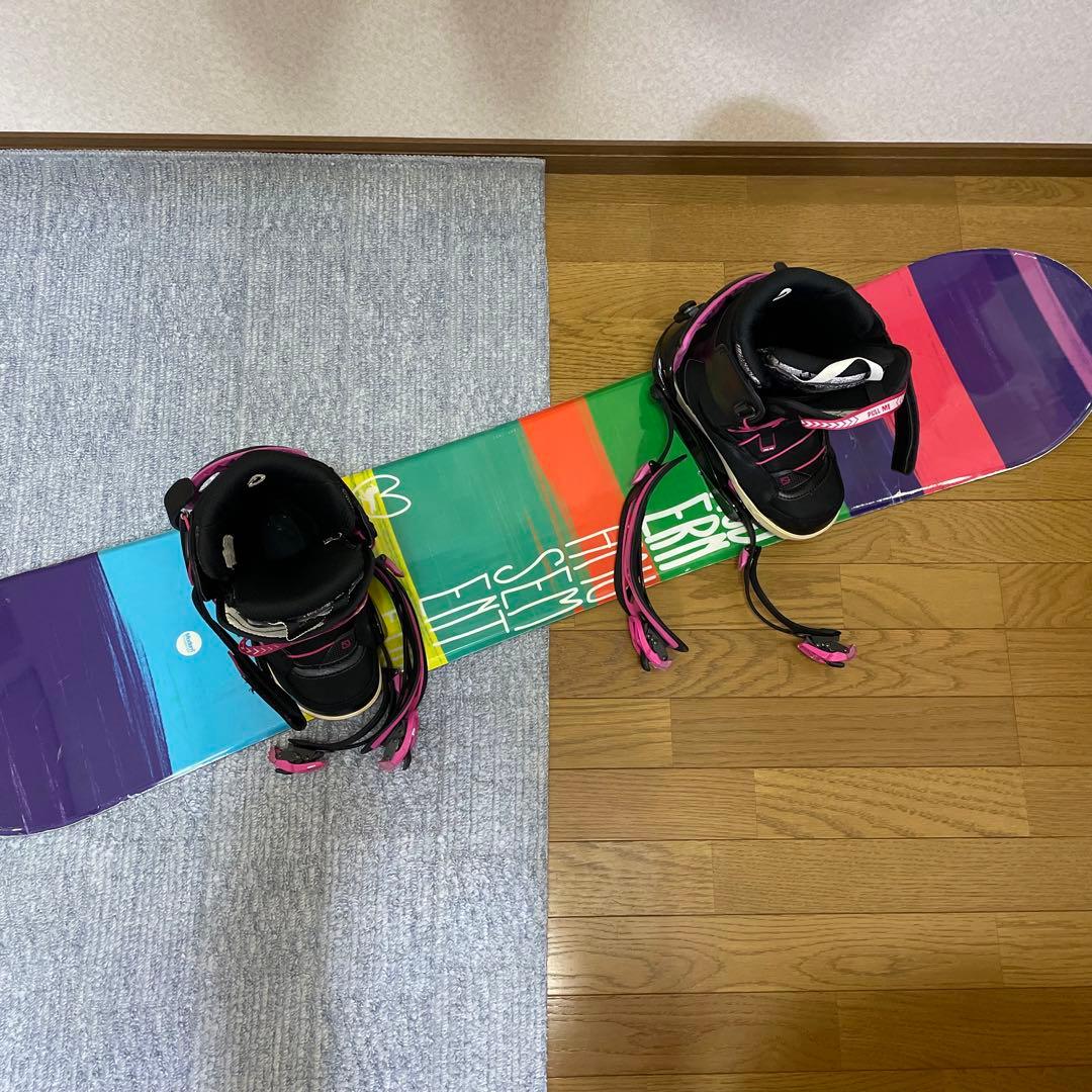 スノーボードとブーツとビンディングの3セット