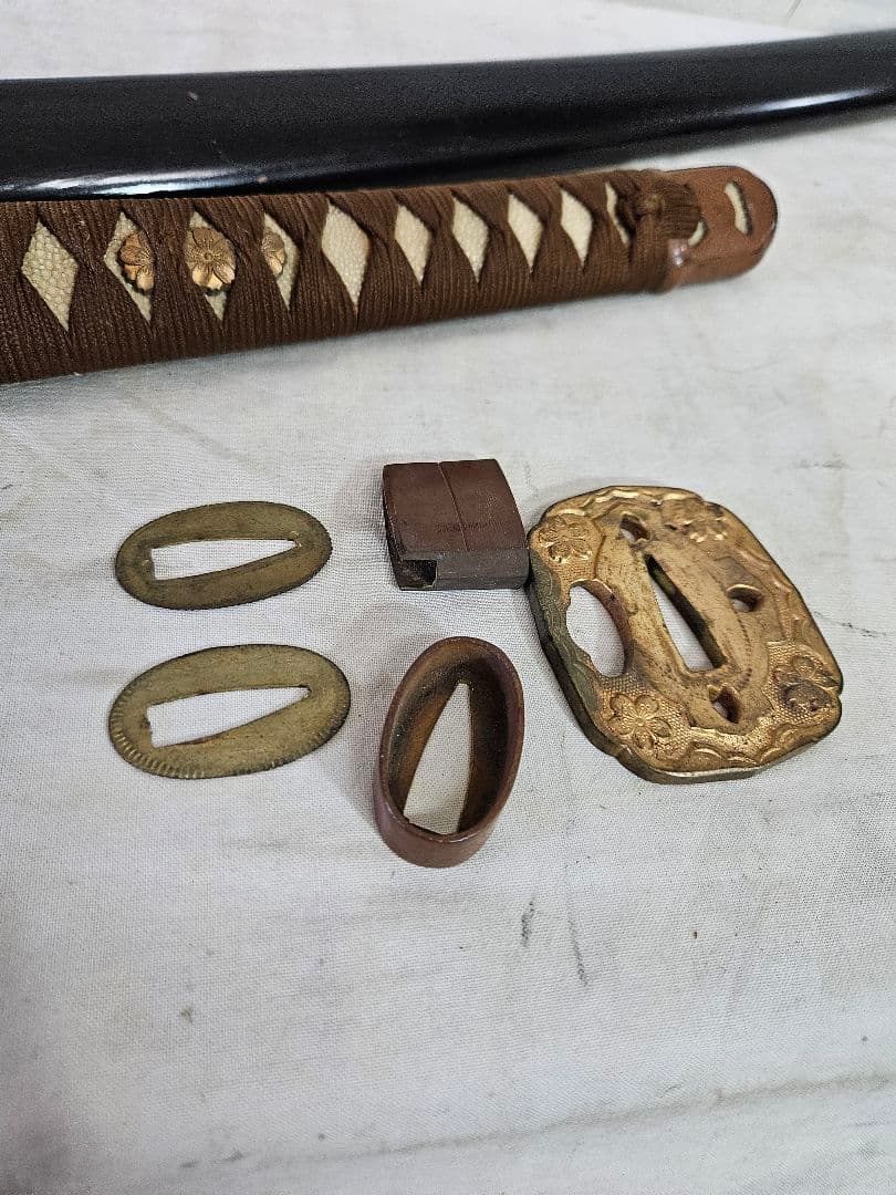 日本刀 鞘 刀装具 鍔 切羽 柄 実物 当時物 武具 拵 ハバキ 打刀 太刀