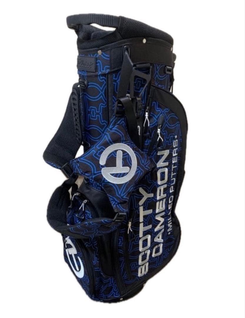 新品未使用　スコッティキャメロン　キャディバッグ　スタンド式　ブラック&ブルー