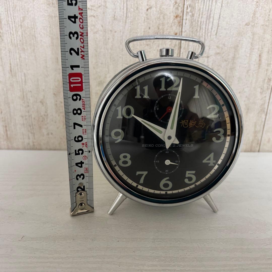 鉄道時計 国鉄 旭川鉄道管理局　SEIKO手巻き式置時計（稼働品）　鉄道グッズ