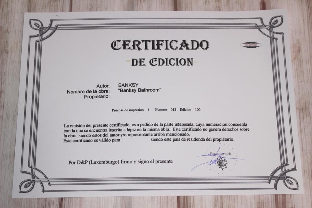 バンクシー Banksy Bathroom エスタンプ リトグラフ