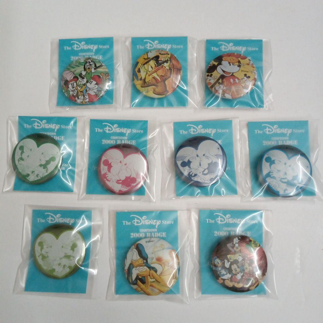 ディズニーストア　2000　カウントダウン　缶バッジ　缶バッジ用台紙