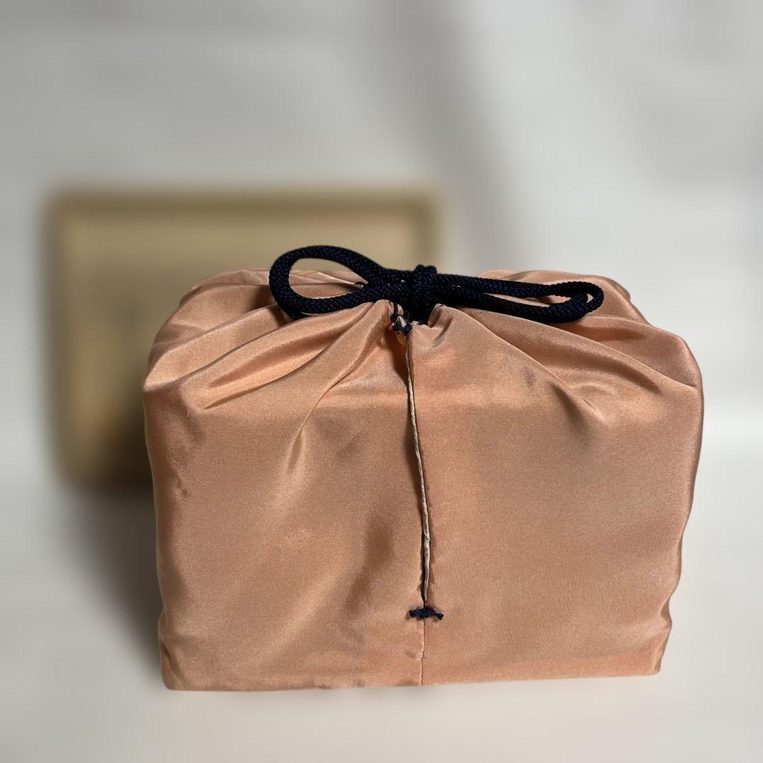 茶道具　一翠作　倹鈍蓋裂地張り　茶箱　抹茶碗つき