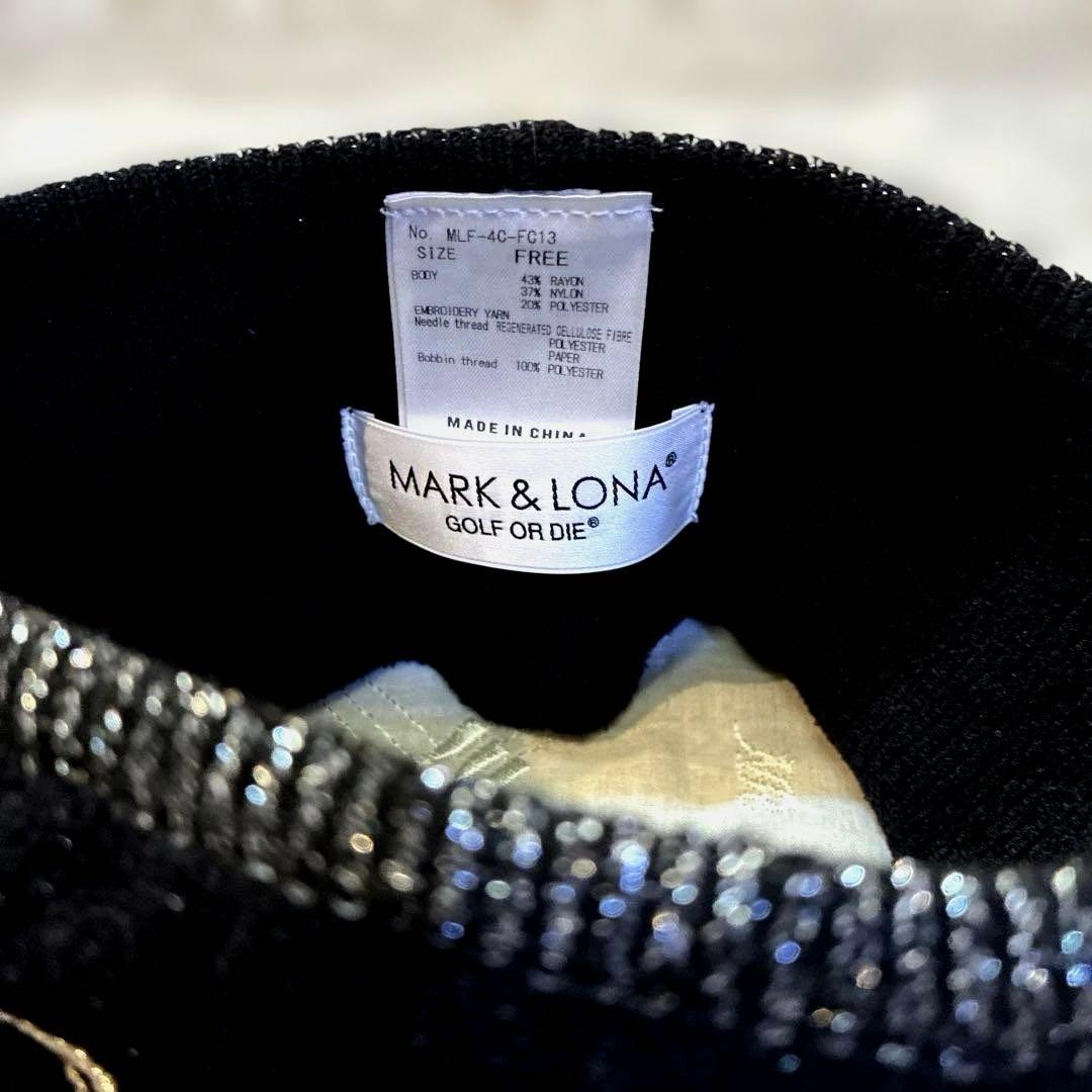 超美品　MARK & LONA 黒 ニットバイザー　レディース