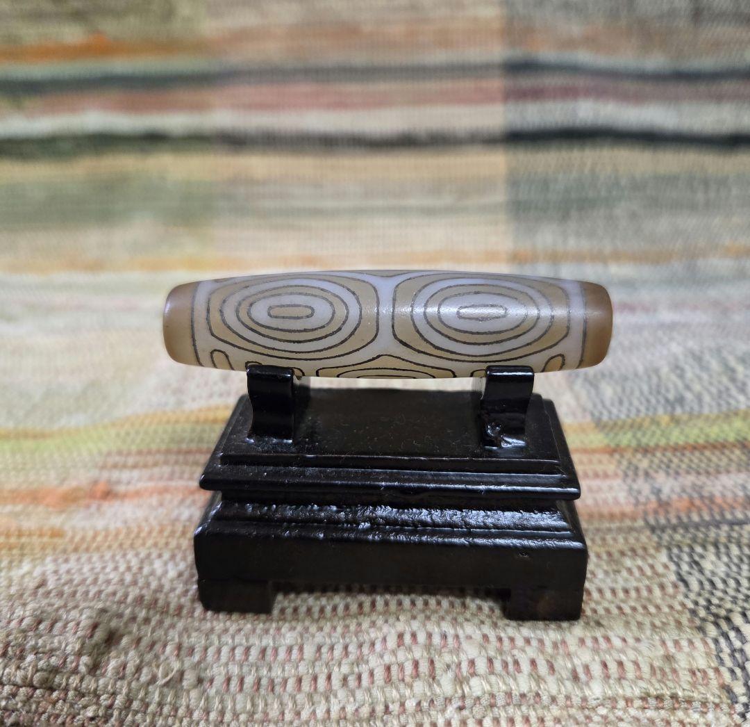 056　天珠　龍眼銀線天珠　　龍六眼　　　dzibeads！