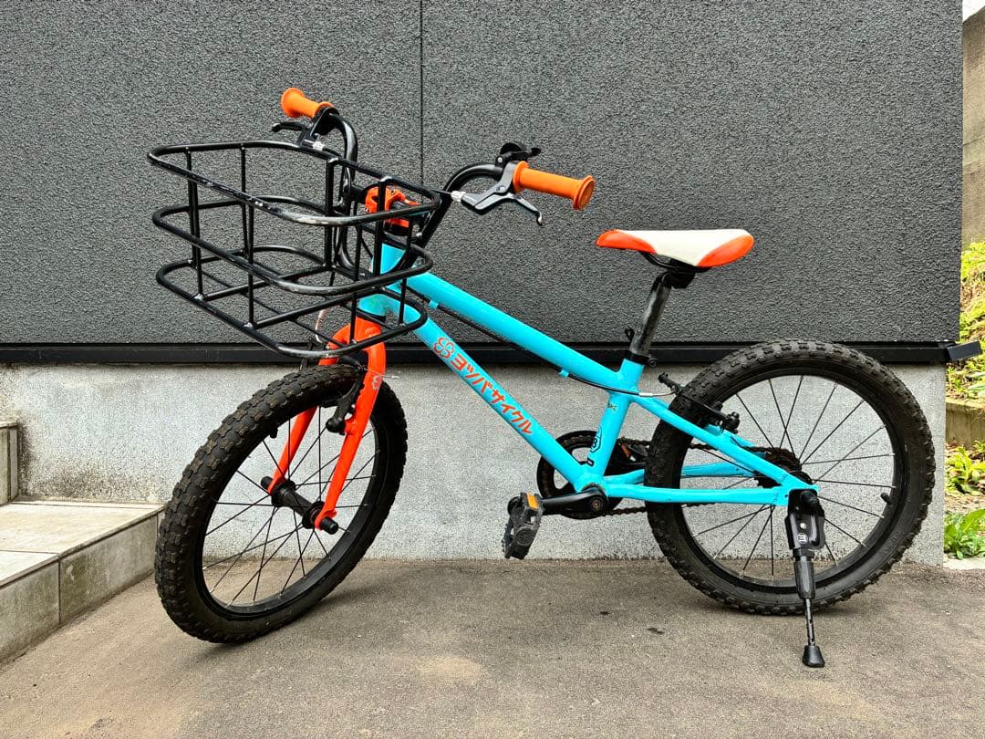 【札幌市受渡し希望】ヨツバサイクル　18インチ　ラムネブルー　室内保管