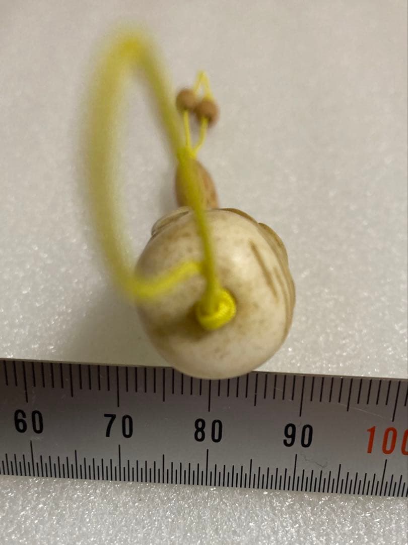 天然素材　びっくり爺　彫刻　根付　提げ物