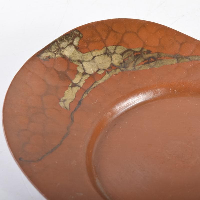 煎茶道具　高岡銅器　鍛金製　西村義光作　茶托　五客　共箱　C　7040