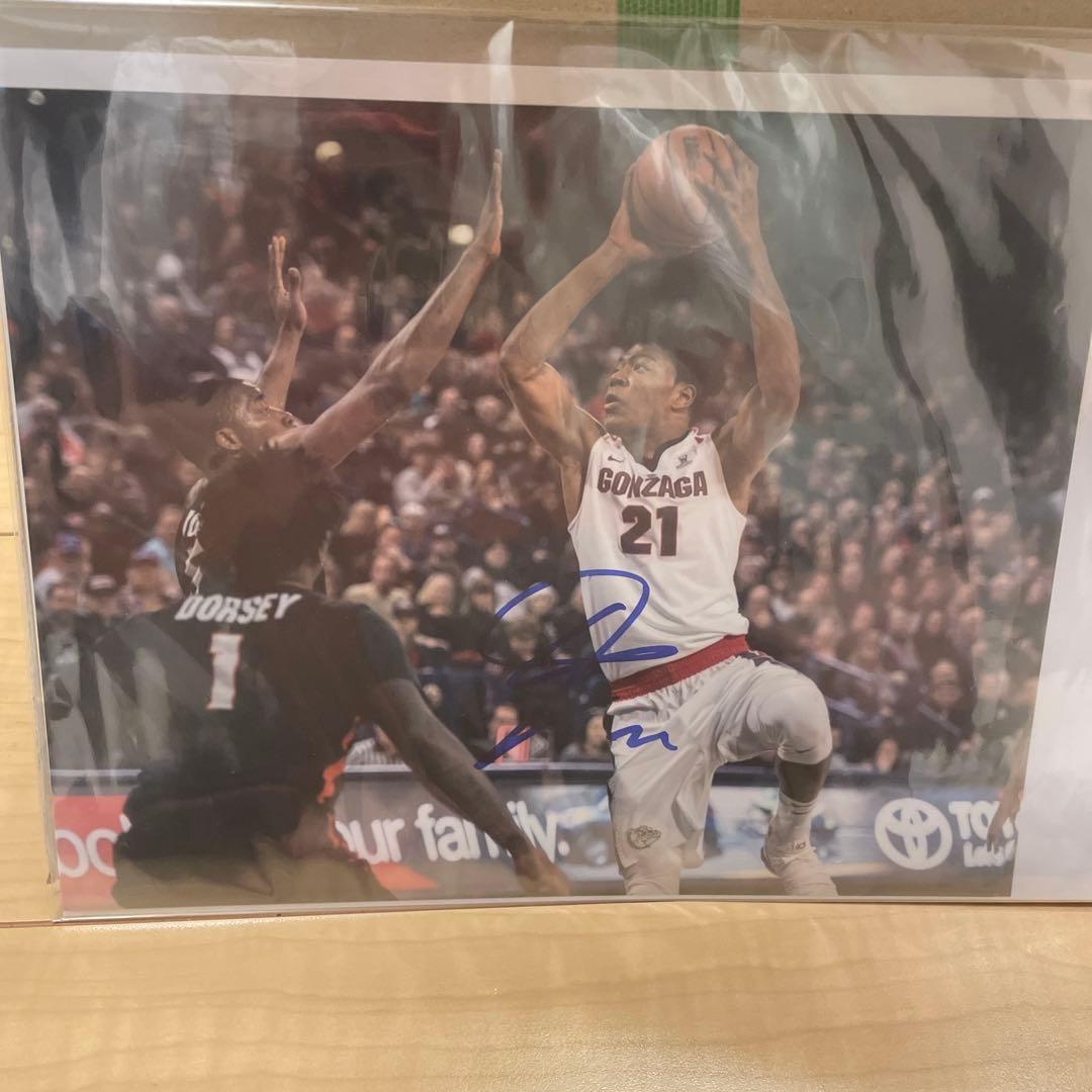 NBA 八村塁　ゴンザガ大学時代のサイン入り写真（流体力学）