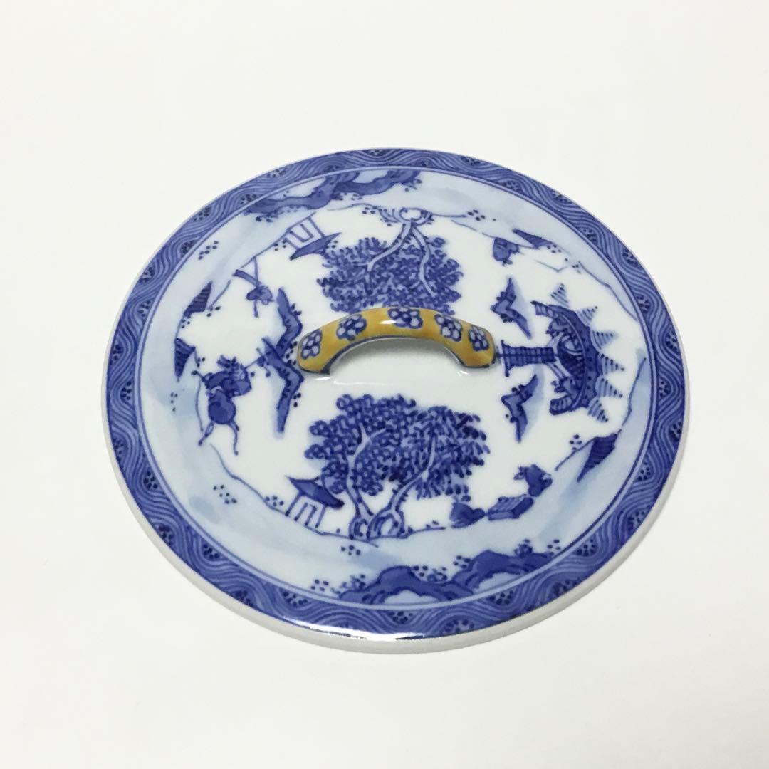 水指 色絵 花島 二閑人 幸風作 茶道具 古物品