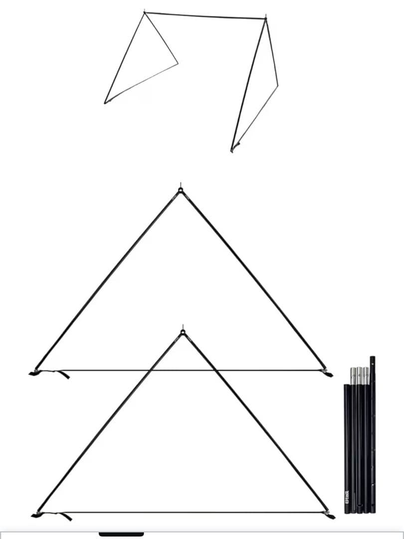 ソロベースEX 、前幕、二股ポール 　　　　　　　　　3点セット