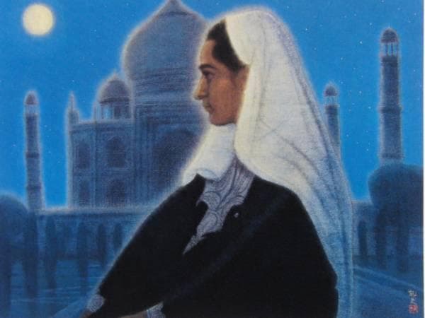 平山郁夫、The Taj Mahal、超希少画集より、新品額装付 送料無料