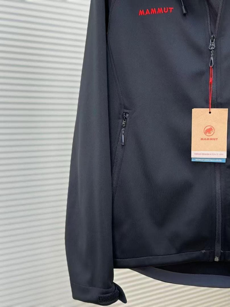 新品MAMMUT マムートClionブラック登山ジャケットアウターソフトシェルL