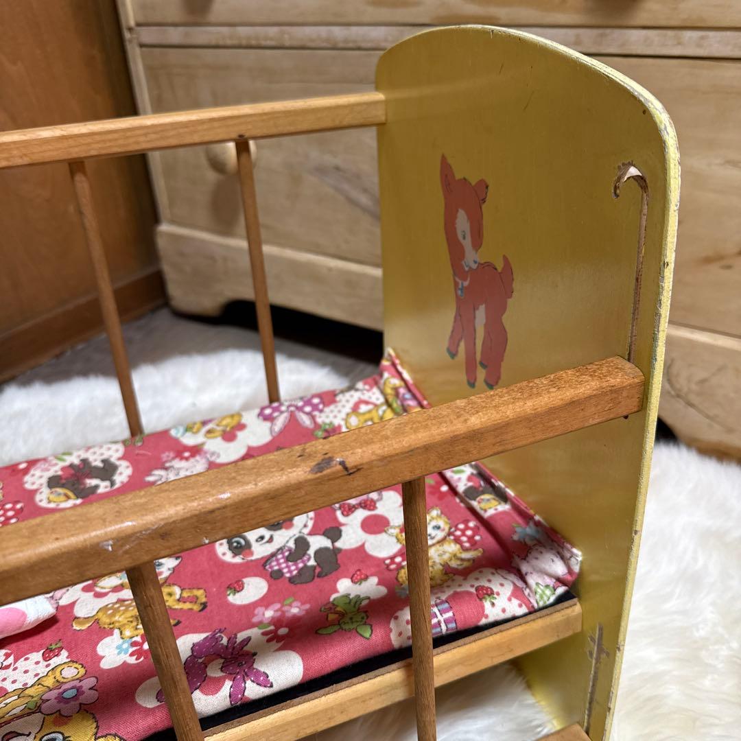 かわいいドールベッド　ラバードール　アンティーク　ビンテージ　シャビーシック