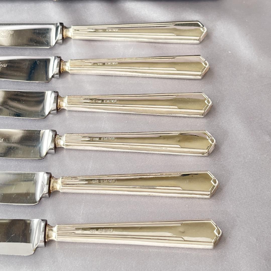 【William Yates】【純銀ハンドル】 Art Deco ティーナイフ