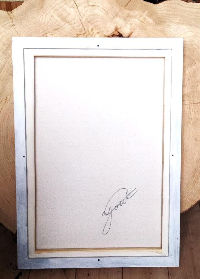 水面花火/ 抽象画 キャンバス 額セット 44×32㎝ 原画1点のみ モダン