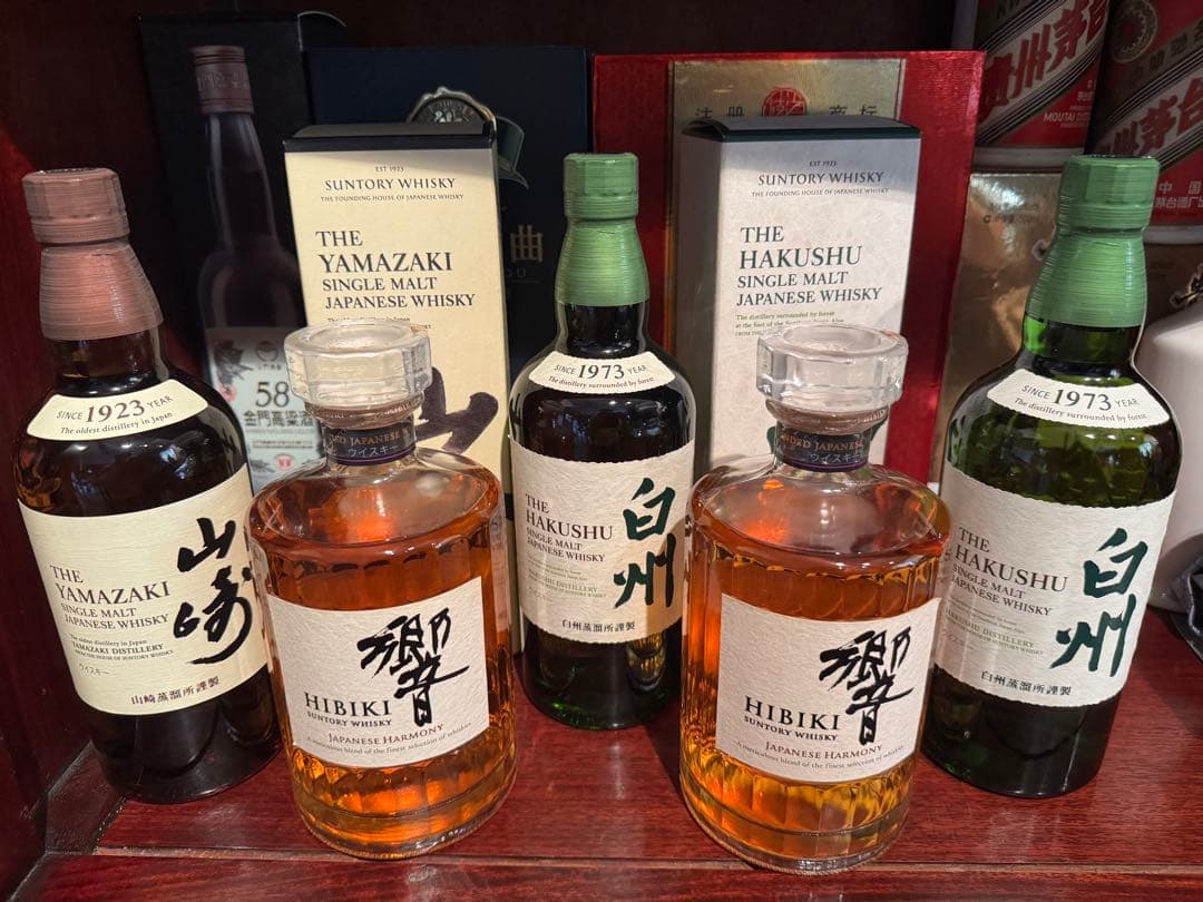 ジャパニーズウイスキー　響2本・山崎1本・白州2本