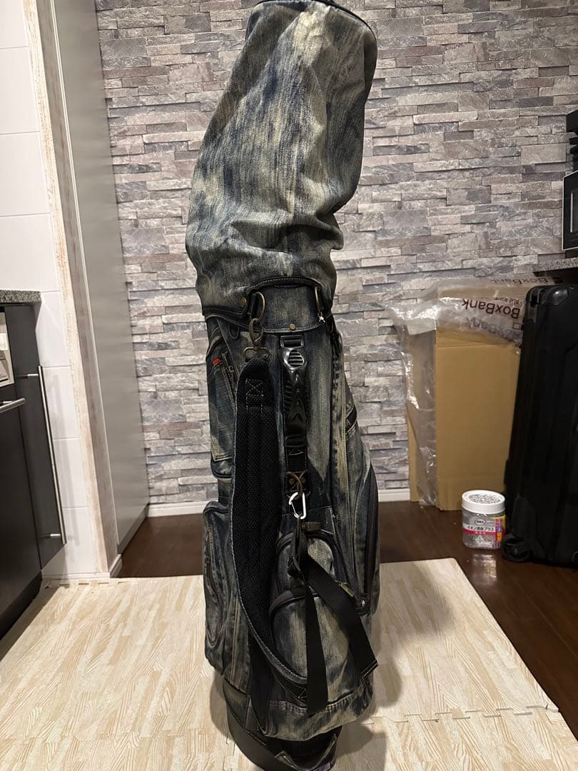 デニム風 ゴルフバッグ　キャリーバック　クラブフルセット付