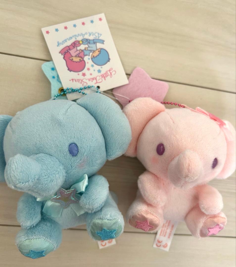 キキララ　45周年アニバーサリー　新品　ぞう　ぬいぐるみ　マスコットホルダー