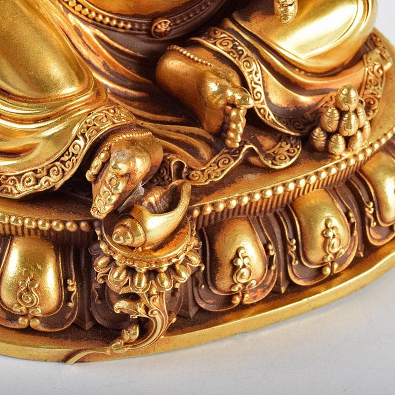 中国　大明永楽年施　古銅鍍金　チベット仏　仏像　置物　H　9195E